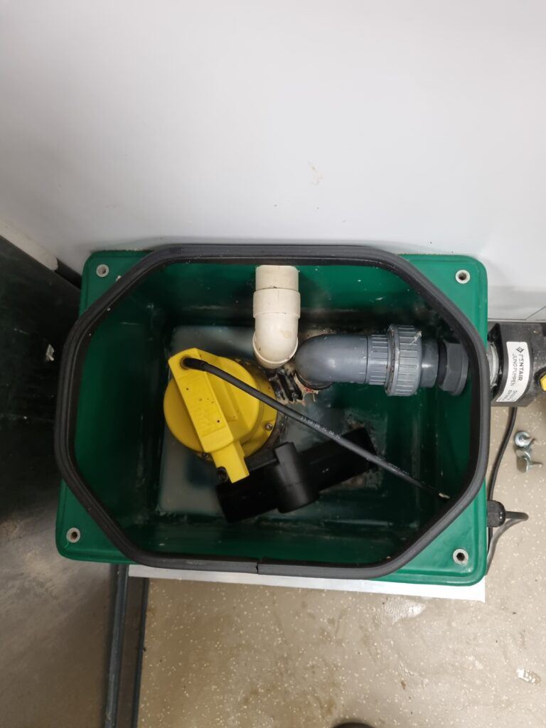 drain minor pump after cleaning
