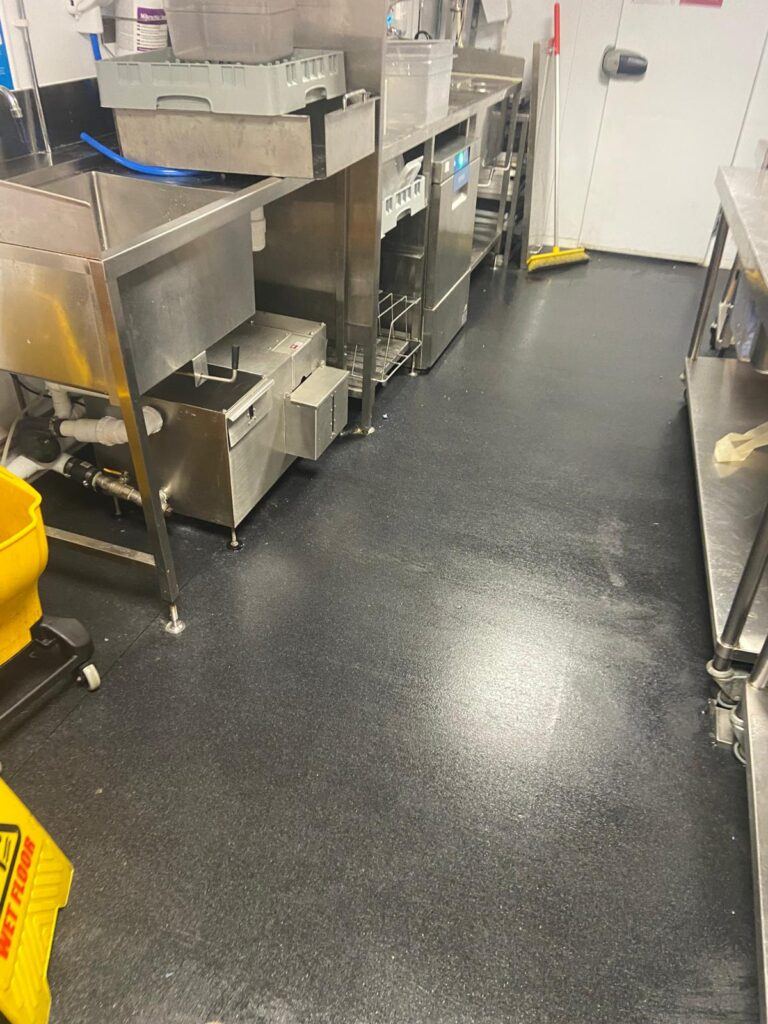 Greasetrap In Commercial Kitchen After Clearing Blockage and Cleaning Up