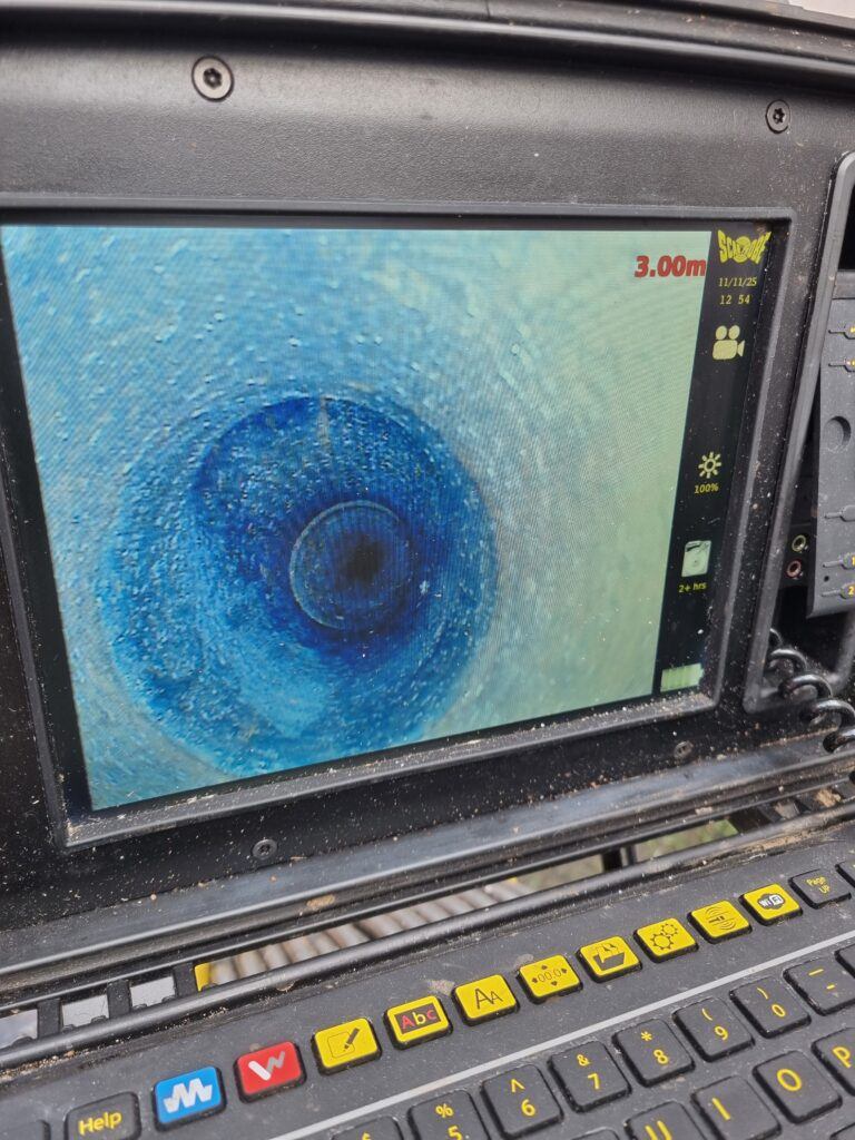 CCTV survey after works clean pipework