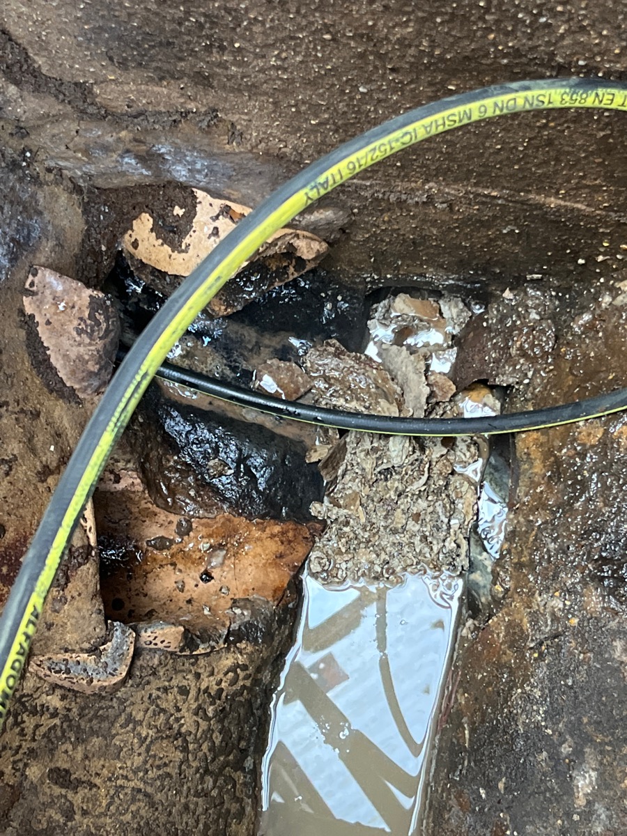 high pressure water jetting drain descale