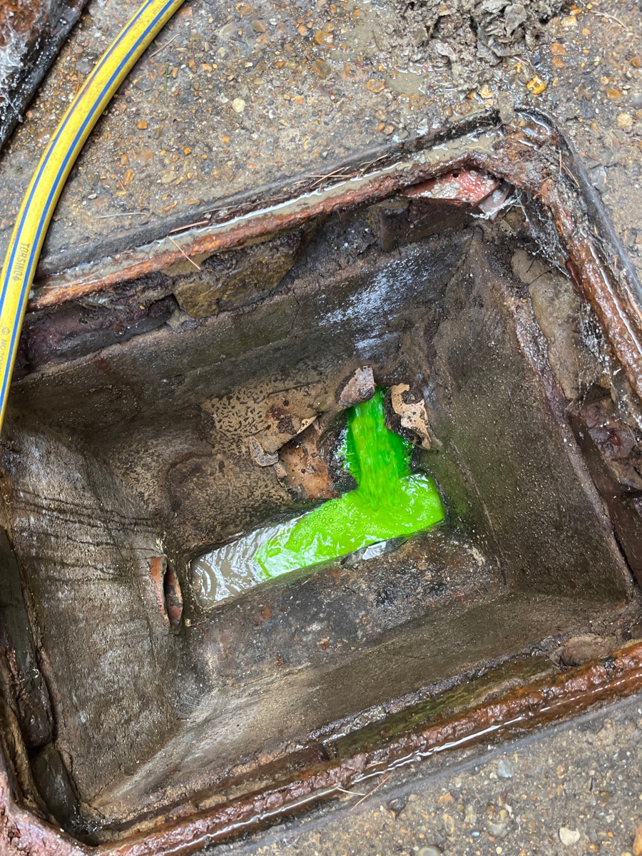 high pressure water jetting descale and dye test