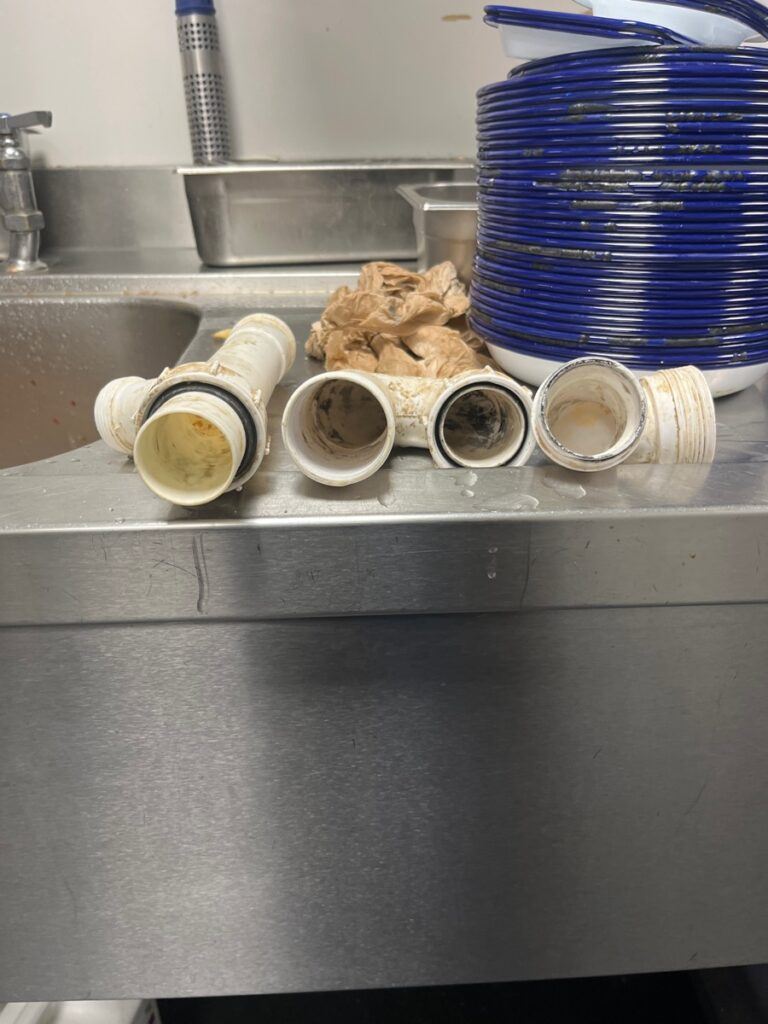 sink wastepipe blockage